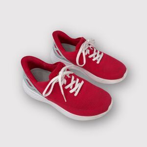 KIZIK Athens Adult Shoes Red Athletic Low Top Sneakers Trainer Men 6 Women 7.5